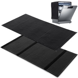 BALAPET 2 Pcs Thick Quilt Dishwasher Sound Insulation, Easy to Secure Dishwasher Insulation Blanket with Hook and Loop Fasteners, Suitable for Household Appliances(24x46IN)