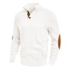 JMIERR Mens Cable Knit Pullover Sweater Heavyweight Loose fit Casual