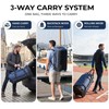 86L Foldable Rolling Duffel Backpack with Wheels - Extra Large