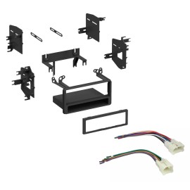 225 2000-2011 Toyota Single Din Car Stereo Dash Kit for Aftermarket Radio W/ Harness