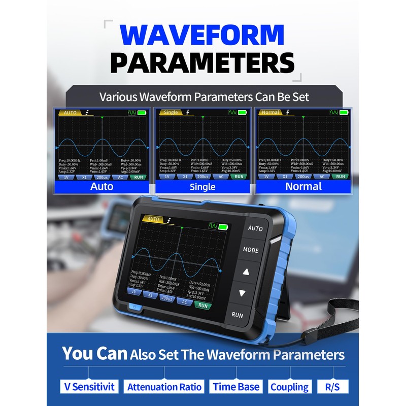FNIRSI DSO153 2 in 1 Handheld Oscilloscope/DDS Signal Generator, Digital