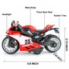 Gilumza Pull Back Motorcycle Toys, Pullback Gift with Music Light,