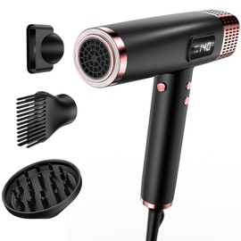 MESCOMB Dual Voltage Ionic Hair Dryer with Diffuser - 1875W High-Speed Blow Dryer for Women, Fast Drying, No Heat Damage, Low Noise, Lightweight, European Travel 110V-120V/220V-240V, Gifts for Women