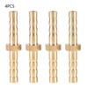 4 Pieces 4-4 mm Brass Fitting Hose Barb Splicer Mender