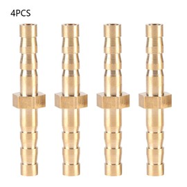 4 Pieces 4-4 mm Brass Fitting Hose Barb Splicer Mender Tail Reducer Reducing Connector