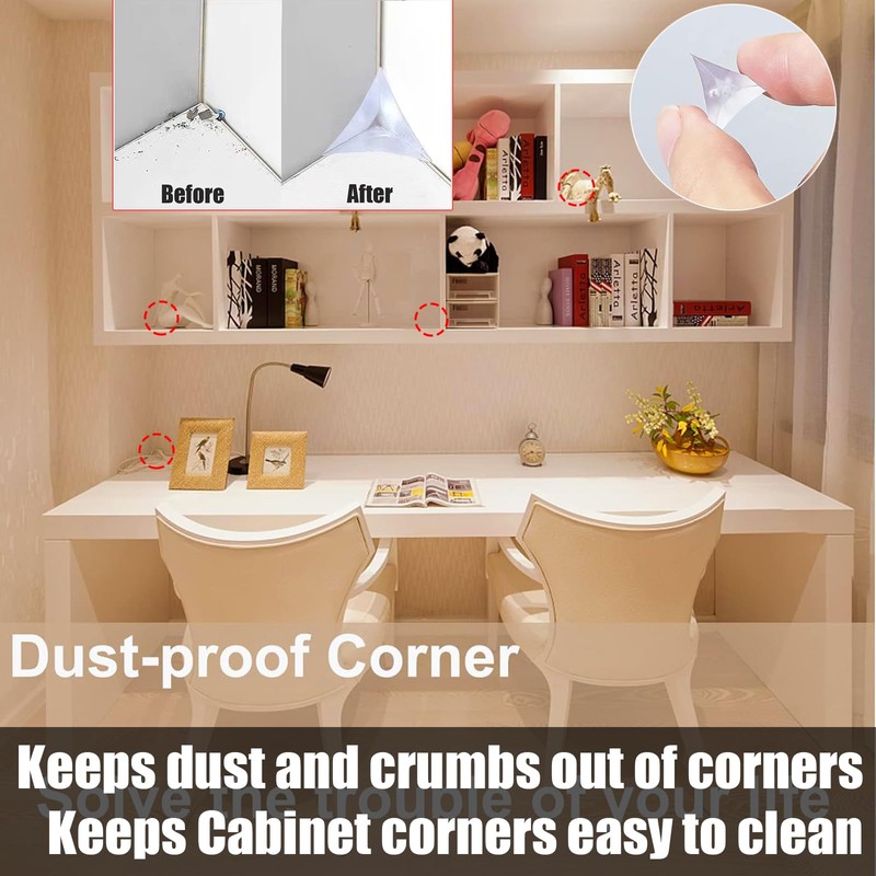 Stair Dust Corners, Inside Triangle Guard Decorative Anti-Dirty Corner Protector