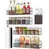 DTUQYX Spice Rack Wall Mounted 6 Pack, Heavy Duty Metal