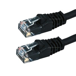 Monoprice 103419 Cat6 Ethernet Patch Cable - Network Internet Cord - RJ45, Stranded, 550Mhz, UTP, Pure Bare Copper Wire, 24AWG, 2ft, Black