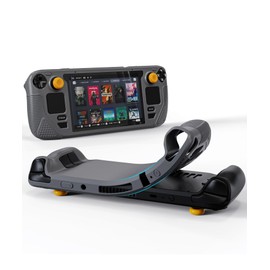 Syntech Protective Case Compatible with Steam Deck Accessories Console OLED/LCD, All-Round Protection with Non-Slip Thumb Grips, Silicone Cover for Enhanced Fit and Alignment-Gray