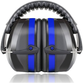 YANKUIRUI Ear Defenders Muffs Noise Reduction SNR 36dB Safety Ear Protectors Provide Hearing Protection For Shooting,Construction,Yard Work,Machinery Work Mowing (Style2(Blue))
