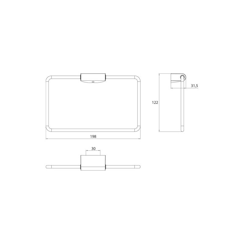 Emco Flow 275500100 Moving Towel Ring Chrome