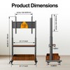 Mobile TV Cart Rolling TV Stand with Large Storage Cabinet