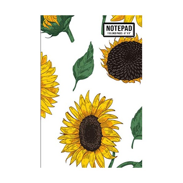 Sunflower Notepad: Sunflower Small Lined Notepad / Notebook | 110