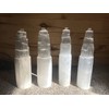 16" Selenite Tower Lamp XL White Natural Crystal Light LED
