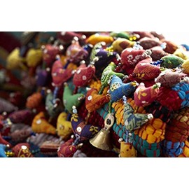 Mango Gifts 10-Bird Bell Tota Traditional Indian Hanging Decoration 2 Pieces India