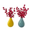 Minivasexyz Mini Vases Including Flowers, Set of 2, Yellow and