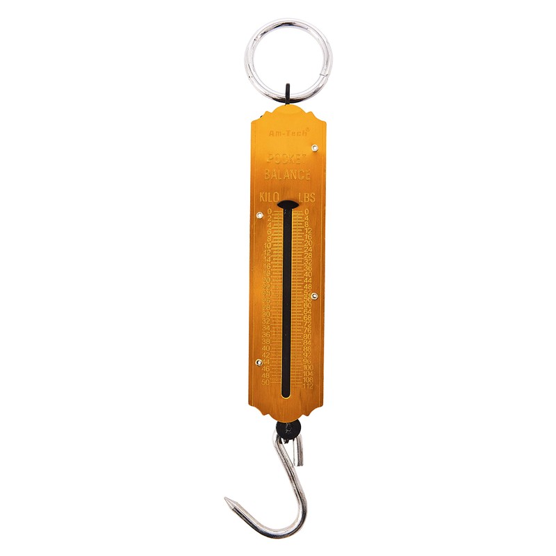 Amtech 50kg Pocket Balance, Heavy-Duty Spring Scale with 500g Increments,
