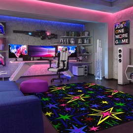 Joy Carpets Fluorescent Kapow 6' x 6' Area Rug