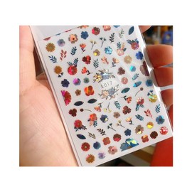 Lucky Four Leaf Clover Nail Sticker Luck Red Leaf Maple Flower Daisy L017 Nail Wraps Art Stickers Manicure Supplies for Women for Home Nails Full Long Lasting Easy Apply and Remove