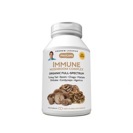 ANDREW LESSMAN Immune Mushroom Complex 180 Capsules – Organic Full Spectrum Blend of Seven Mushrooms – Supports Healthy Immune Function – No Additives. Mushroom Complex Supplement