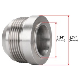Podavelle 20AN Male Stainless Steel Weld On Bung Fitting Adapter