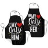 EUBEISAQI Couple Aprons for Valentine's Day | Adjustable Kitchen Couples