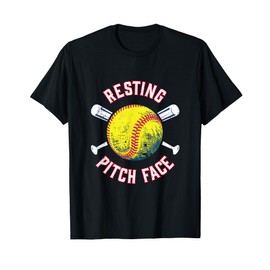 Resting Pitch Face - Softball T-Shirt
