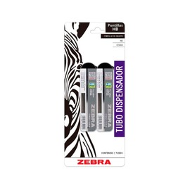 Zebra Puntillas HB De Grafito Para Portaminas Punto Fino (0.5 mm) Blíster 2 Tubos Con 12 Minas.