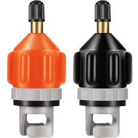 AHEJIOO Pack of 2 Sup Pump Adapter, Sup Adapter for Compressor, for Stand Up Paddle Motor, Inflatable Boat, Stand Up Paddling Board (Orange/Black)