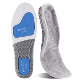 [2023 Newest Thermal Insole] Smilefoot Warm Insole, Winter Insole, Shock Absorption, Arch Support, U-Shaped Heel, Thermal, Fluffy, Sports, Standing Work, Unisex, Adjustable Size (L(26.5 - 28.0))