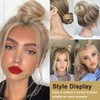 FDEETY Echthaar Dutt Haarteil für Damen Haarteil Mit Gummiband Braids