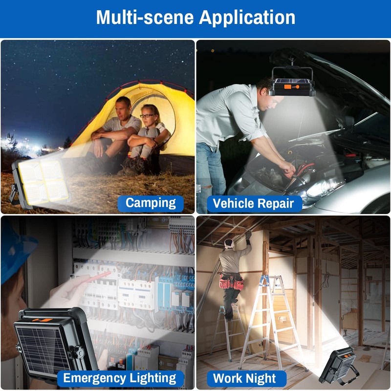 Rechargeable Work Light 100W, LED Work Light Rechargeable 12000mAh with