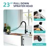 Kicimpro Black Kitchen Sink Faucet with Soap Dispenser, 3 Modes
