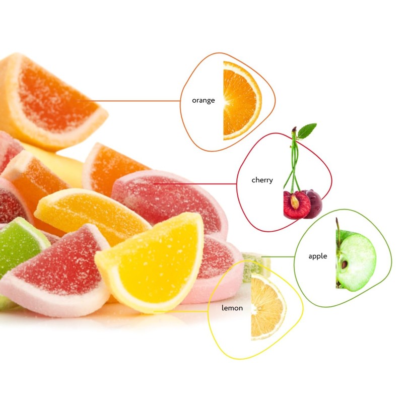 Fruit Jelly Slices in Assorted Flavours (Lemon, Apple, Cherry and