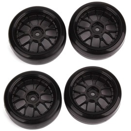Mxfans 4pcs Black Y Type Smooth Hard Drift Tire for RC1:10 On-Road Racing Car & Drift Car Wheel Tire 290101