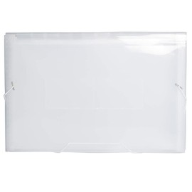 JAM PAPER Accordion Folders - 13 Pocket Plastic Expanding File - Legal Size - 10 x 15 - Clear - Sold Individually