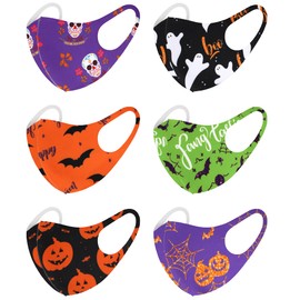 Unisex Solid Colors Fashion Washable & Reusable Cloth Face Masks, Breathable Comfort Face Covering (Assorted Set III - 6 Pack)