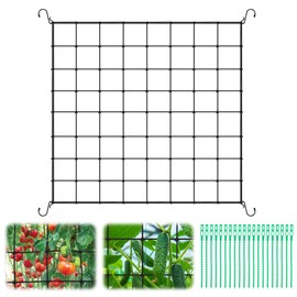 NVGVUP Grow Tent Net, Grow Net 100 x 100 cm, Scrog Net with 4 Hooks, Elastic Trellis Net for Plants for Vegetables Fruits Flowers, Plant Net for Gardens, Balconies, Courtyards