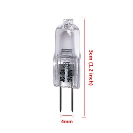 Vstar Q20/G4/CL/12V,10 Watt,T3 JC Type,12 Volt,Clear,G4 Bi-pin Base,Halogen Light Bulb(20 Pack)