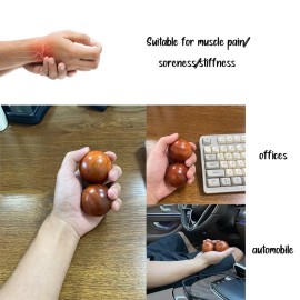 BCQLI 2 Inches Baoding Balls Chinese Health Exercise Stress Balls Rosewood