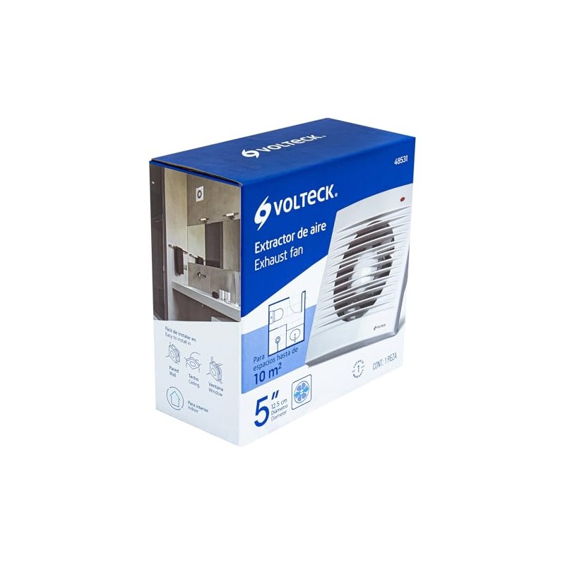 Volteck EXA-5B, Extractor de aire de 5" color blanco