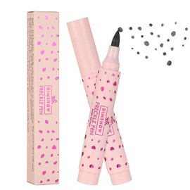 Erinde Freckle Pen Set, Dark Brown Freckles Kit, Natural Lifelike Freckle Makeup Pen, Magic Face Freckle Soft Dot Pen, Quick Dry, Waterproof #2 Pack