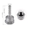 sourcing map 304 Stainless Steel Hose Connector Hose Nozzle Fitting
