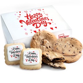 Care package Gift Basket Sending Love Hugs Cookie Chocolate Chip Cookies Fudge Filled For Men Women Kids | INDIVIDUALLY WRAPPED | Large Cookies | (Valentine's Day)