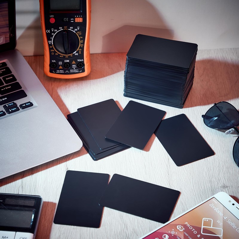 Xuhal 100 Pcs NFC Blank PVC Black Cards Chip 868