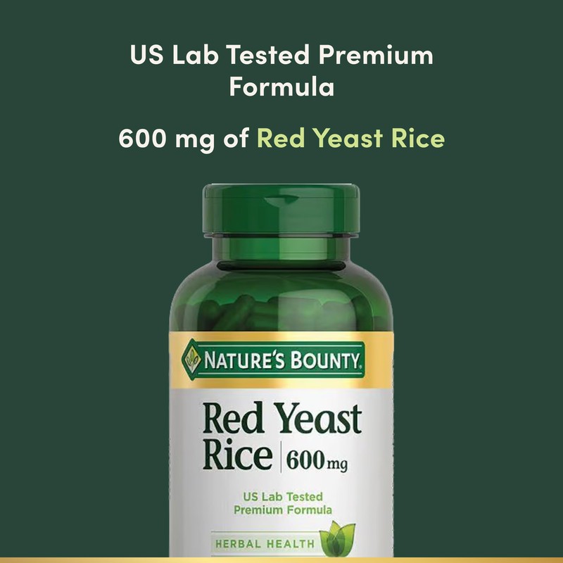 Nature's Bounty Red Yeast Rice Pills and Herbal Health Supplement,