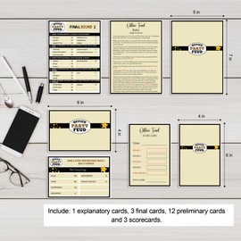 Office Party Friendly Feud Game, Team Building Games, Great for Coworker Game or Adult Trivia Game, Office Trivia Game Set, Office Activities(wd01)