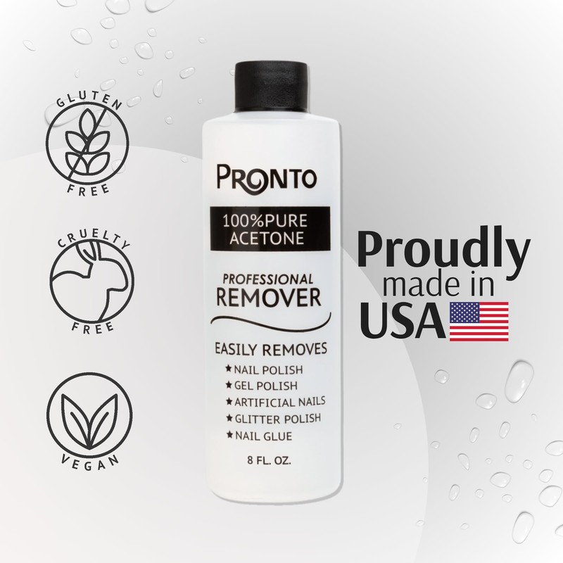 Pronto 100% Acetone Gel Nail Polish Remover - Gel Polish