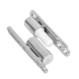 Gedotec 2 x Door Hinges Wooden Door Inside, Screw-On Hinges Renovation Tapes, Sliding Bearing Technology [Maintenance-Free], Door Hinges for Wooden Door Sticks, 2-Piece Galvanised Steel, Screw-On