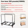 Sidasu 60" Heavy Duty Folding Table Cart with 4 PU